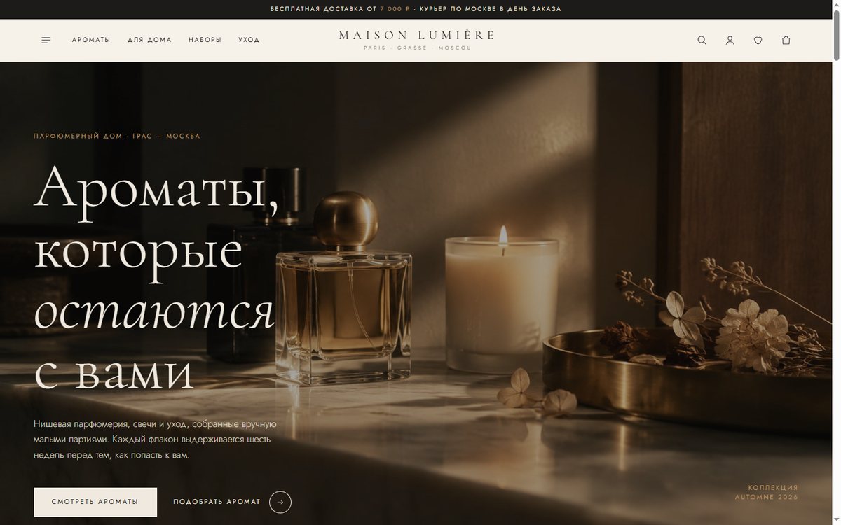 Maison Lumière — Интернет-магазин